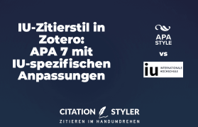 Blog - Korrekt mit Zotero an der IU International Hochschule zitieren