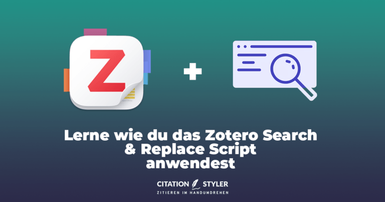 Blog - Zotero Search and Replace Script
