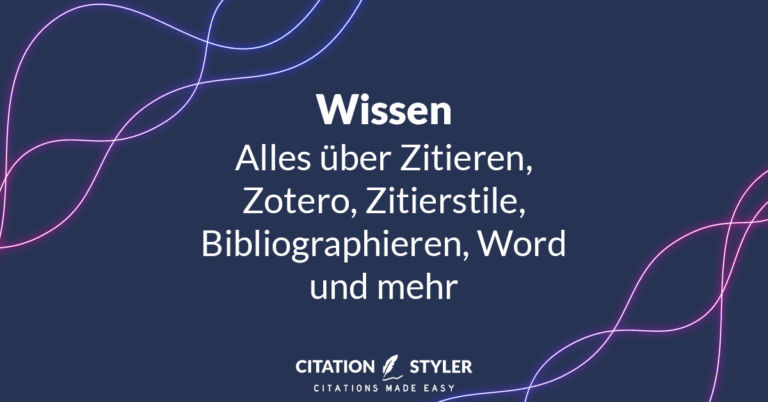 Citation style - Everything you should know about citing, bibliographies and Zotero