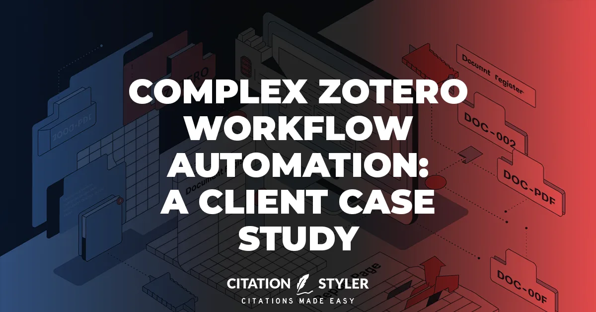 Blog - Custom workflow for document registers with scripts for zotero - a case study