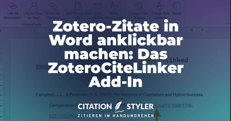 Blog - Zitate in Word verlinken und Hyperlinks in Bibliographie setzen