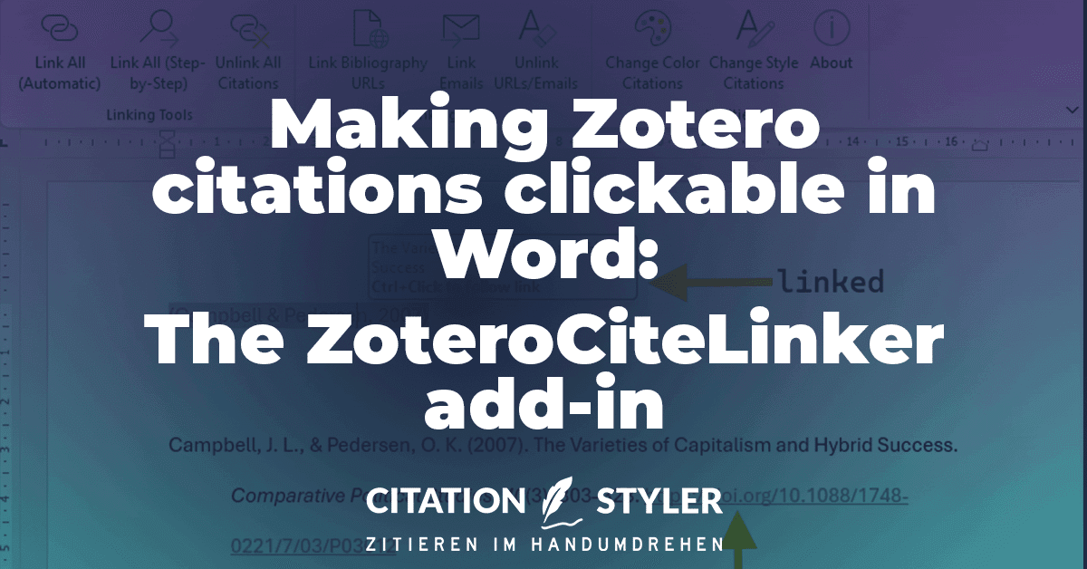 Blog -  How to link your citations with your bibliography in Word as hyperlinks