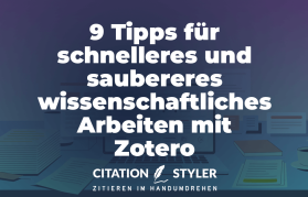 Blog - 9 Tips fuer bessere ARbeiten mit Zotero