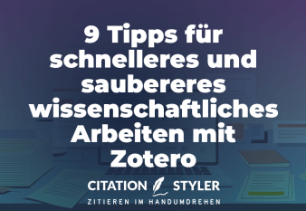 Blog - 9 Tips fuer bessere ARbeiten mit Zotero Blog - Zotero Mendeley Citavi and co. in comparison
