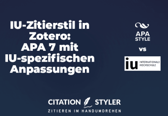 Blog - Korrekt mit Zotero an der IU International Hochschule zitieren