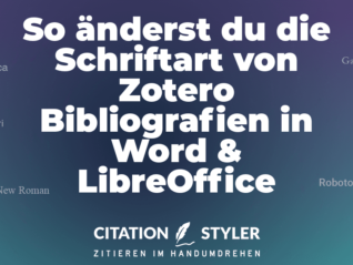 Blog - Changing the font of the Zotero bibliography