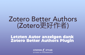 Blog - Zotero Better Authors - Zotero Plugin to show last author