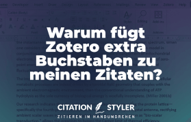 Blog - Zotero fügt Buchstaben zu Jahreszahl in Word