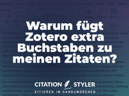 Blog - Zotero fügt Buchstaben zu Jahreszahl in Word
