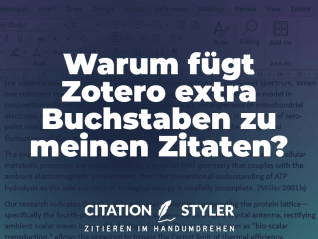 Blog - Zotero fügt Buchstaben zu Jahreszahl in Word