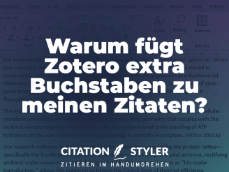 Blog - Zotero fügt Buchstaben zu Jahreszahl in Word