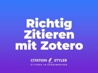 Blog - richtig zitieren mit Zotero - citationstyler