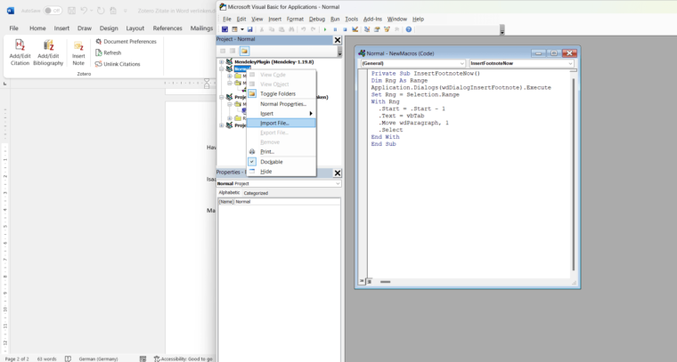 Step 1 - Installing the VBA Macro in Word