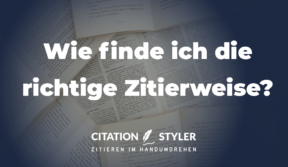 Wie richtige Zitierweise finden | citationstyler.com