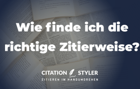 Wie richtige Zitierweise finden | citationstyler.com