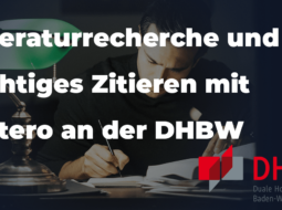 Correct literature research and citation with Zotero at the Baden-Württemberg Cooperative State University (DHBW)