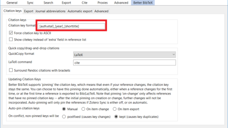 better bibtex in Zotero