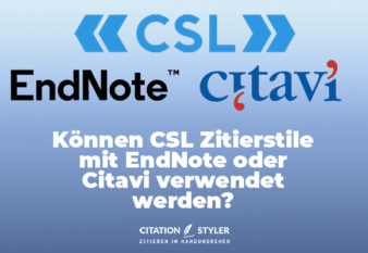 blog - Können CSL Zitierstile mit EndNote oder Citavi verwendet werden