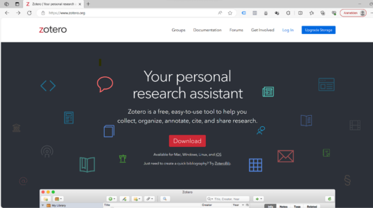 Zotero von zotero.org runterladen
